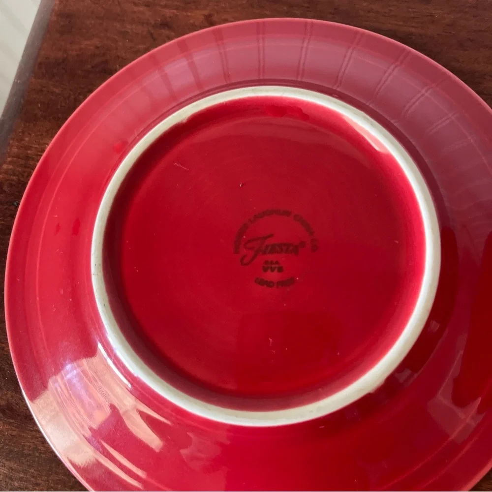 Fiesta  Ware‎ Scarlet Red Plate and soup bowl